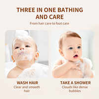 Nary Shampoing et Après-Shampoing 3-en-1 pour Enfants, Gel Douche Corps Sans Larmes, Lait Naturel, Nettoyage Doux aux Herbes, Huile de Jojoba pour Bébé