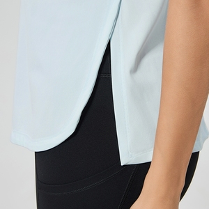 Xsunwing mujeres <span class=keywords><strong>Lulu</strong></span> Naked Feeling Yoga Wear Casual Tops transpirable secado rápido señoras camisetas sueltas correr ropa deportiva WDQ125 - Product Image 4