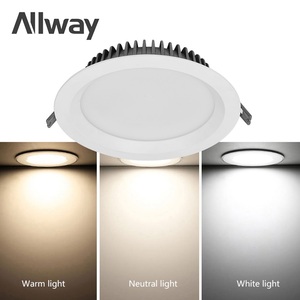 ไฟดาวน์ไลท์ <span class=keywords><strong>LED</strong></span> 3สีสำหรับห้องนั่งเล่นในอาคารโรงแรมไฟดาวน์ไลท์3W 5W 7W 9W 12W 20W 30W - Product Image 2
