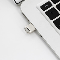 Clé USB promotionnelle compacte en alliage de zinc, étanche, avec logo personnalisé, pour cadeaux d'entreprise
