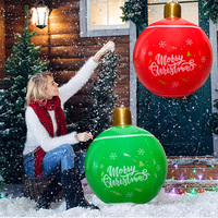 Nouvelle Grande Boule de Noël Gonflable en PVC de 60 cm pour Décoration Extérieure – Vente en Gros