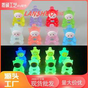 Adorable Glow in Dark Teletubbies Mini Resin Figurine Abstract Cartoon Round 3D Home Decoration Desktop <b>Ornament</b> - Product Image 2