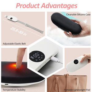 Nueva almohadilla de calefacción Menstrual patentada, cinturón de masaje de relajación con calefacción por vibración para el período de las mujeres, masajeador Abdominal para aliviar el dolor - Product Image 2