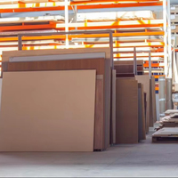 Panneau MDF mélaminé mince 1mm 2mm 3mm 4x8ft, panneau de fibres à densité moyenne stratifié de qualité E1 pour découpe laser et décoration
