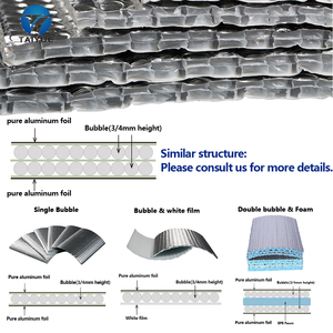 Feuille d'isolation thermique réfléchissante en aluminium à bulles personnalisée, barrière radiante, film d'isolation thermique <span class=keywords><strong>pour</strong></span> bâtiments, entrepôts - Product Image 2