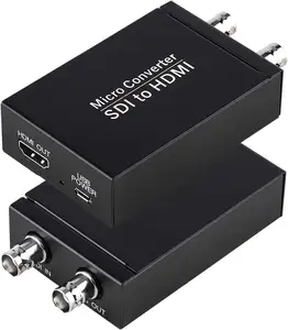 جهاز تحويل SDI إلى HDMI الأكثر مبيعًا 1080P@60Hz اكتشاف تلقائي للتنسيق للإشارات الإدخال 3G-SDl وHD-SDl وSD-SDl