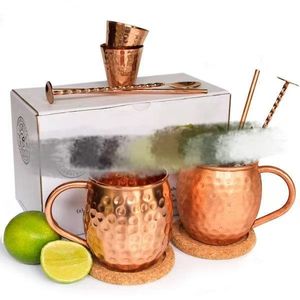 Moscow Mule Copper <b>Mugs</b> Wholesale Copper Plated <b>Mug</b> 16oz in a Gift <b>Box</b> Packing - Product Image 5