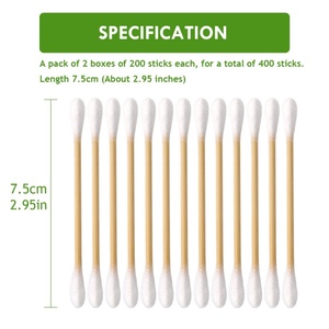 สำลีก้านพร้อมกล่องกระดาษคราฟท์นุ่มและทนทาน100% เป็นมิตรกับสิ่งแวดล้อม - Product Image 3