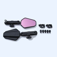 Rétroviseur de moto pliable de style rallye tout-terrain en alliage d'aluminium et plastique pour Secore RX401