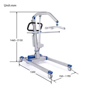 Sollevatore di trasferimento paziente bariatrico elettrico per disabili paranco paziente a sgancio rapido regolabile mobile per impieghi gravosi