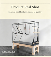 Cama de Pilates Cadillac Profesional de Madera de Arce Norteamericano con Mesa Trapecio y Sistema de Poleas Australian Sailboat para Estudio, Rehabilitación y Yoga