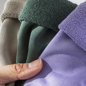 Vải dệt kim Boran Textile Outdoor Combed 100% cotton hữu cơ nhuộm màu, chất liệu French Terry Jersey dày dặn, dùng cho áo hoodie trẻ em - Product Image 3