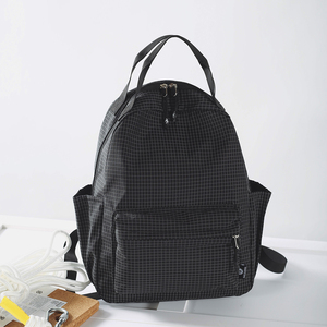 Dropshipping Products 2026 | <b>Black</b> Grid <b>Waterproof</b> Polyester <b>Backpack</b>, Large Capacity Multi Pocket Casual <b>Backpack</b> - Product Image 2