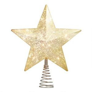 Décoration d'étoile artisanale en métal de Noël fait à la main pour arbre décoration de fête à la maison arbre de Noël étoile d'or - Product Image 2