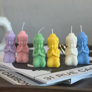 2024 bougies bouddhistes <span class=keywords><strong>de</strong></span> conception populaire décor à la maison Mini bougie <span class=keywords><strong>de</strong></span> <span class=keywords><strong>bouddha</strong></span> bougie <span class=keywords><strong>de</strong></span> prière blanche spirituelle personnalisée pour l'activité religieuse - Product Image 1