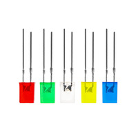 Kit de diodes LED carrées 2X5X7, 100 pièces, 5 couleurs, taille 3 mm, y compris rouge, jaune, bleu, vert, blanc, 12 V max, tension inverse, 1 sac de diodes