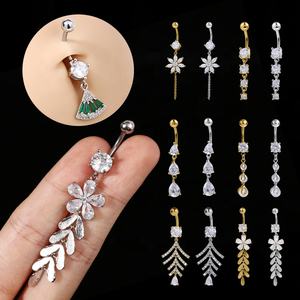 เครื่องประดับจิวเวอรี่จิวเวอรี่แบบห้อยประดับจิวเวอร์รี่ขนาด14g ห้อยคริสตัลเพทายแบบยาว - Product Image 4