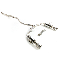 Système d'échappement Catback à double sortie 1,5 L Turbo pour Honda Civic 2016-2021 avec embout bleu