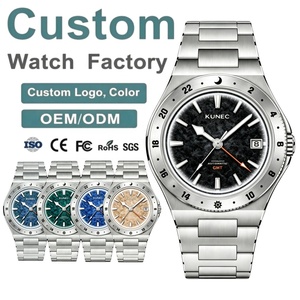 OEM Luxury Miyota 9075 Self-Winding Movement GMT Watch Automatic Customized Logo Sapphire Crystal Mechanical Watches for Men - Product Image 1