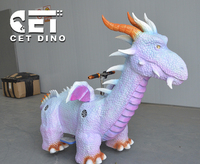 Manèges de dinosaures animatroniques faits à la main télécommande équipement de terrain de jeu pour enfants grandeur nature