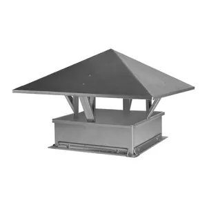 Stainless steel square roof umbrella cap for tube/ HVAC Water protection rainproof rain cover for ventilation system