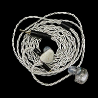 Casque d'écoute original IEM 2Pin0.78 HIFI Monitor avec pilote de diaphragme au béryllium de 10MM 7N OCC fil détachable plaqué argent