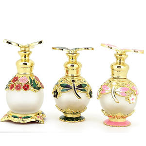 Flacon de parfum rechargeable en métal de style Moyen-Orient, flacon en verre pour huile essentielle, flacon d'attar - Product Image 3