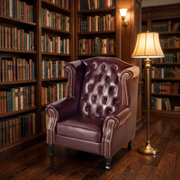 Fauteuil individuel en cuir véritable de style américain, fauteuil de bureau, de salon, de café, chaise tigre, fauteuil inclinable de chambre à coucher, mobilier de maison