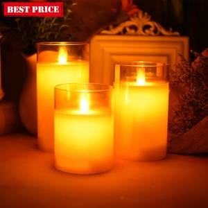 Bougies <span class=keywords><strong>flamme</strong></span> à piles, <span class=keywords><strong>avec</strong></span> minuterie, vente en gros, 12 pièces - Product Image 2