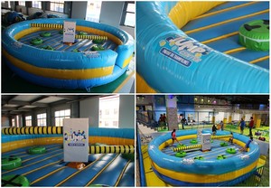 8 joueurs <span class=keywords><strong>action</strong></span> wipeout game meltdown mécanique gonflable wipeout ride zone - Product Image 4