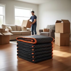 6 Mantas Grandes para Mudanza de 72 x 40 Pulgadas, de Tela No Tejida Resistente, Rellenas de Algodón, Material de Protección y Amortiguación para Muebles - Product Image 2