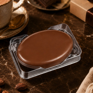 Bandeja ovalada transparente desechable de PET para chocolate, venta al por mayor de fábrica, bandeja de plástico de grado alimenticio con cavidades personalizadas para dulces y azúcar - Product Image 4