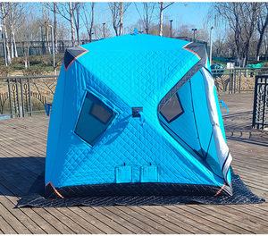 Carpa de Pesca Cuadrada con Marco de Fibra de Vidrio, Aislada, de 3 Capas, Impermeable, para Exteriores, Modelo ATBD-1, Material Ecológico Hecho de Fibra de Vidrio - Product Image 4