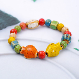 2025สำหรับเด็กผู้ชายเด็กผู้หญิงกำไลข้อมือการ์ตูนสัตว์เซรามิกทำด้วยมือกำไลเซรามิครูปปลาแมวสัตว์ประหลาดของขวัญสำหรับนักเรียน - Product Image 4