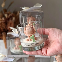 Bestseller Handgemachte Löwen-Tierfigur Sojawachs Duftkerze im Klaren Tiefer Behälter für Geburtstagsgeschenk Jubiläumsgeschenk Babyparty