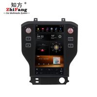 Radio de Coche con Pantalla Vertical Android de 11.8 Pulgadas, Reproductor Multimedia de DVD para Ford Mustang Plus 2014-2019, Navegación GPS, Cámara Trasera