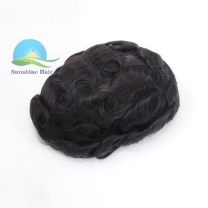 Hombre วิกผมธรรมชาติสำหรับผู้<span class=keywords><strong>ชาย</strong></span>,ระบบเปลี่ยนผมลอนสำหรับผู้ชายสีธรรมชาติสำหรับเปลี่ยนหนังบาง - Product Image 4