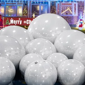 Pearl White Mirror Ball Inflatable Reflective Sphere Party Wedding Events Decor Large Big Shinny Ball Inflatable Mirror Balloons