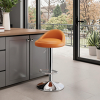 Tabourets de bar en cuir PU à prix d'usine, chaises hautes pour cuisine, base en métal, pivotants, pour restaurant, café, bar