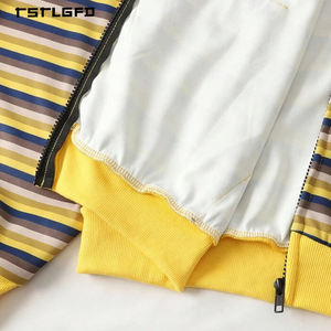 Sudadera con capucha y cremallera para hombre, con estampado gráfico circular y tela de rizo ligera, para marca de ropa urbana de etiqueta privada. - Product Image 4