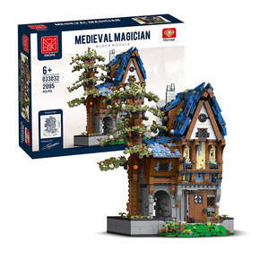 Ensemble de blocs de construction XMORK Magicien Médiéval MOC, 2095 pièces, Maison dans les arbres à demi-entièrement boisée, Jouet d'assemblage DIY pour collectionneurs adultes - Product Image 5