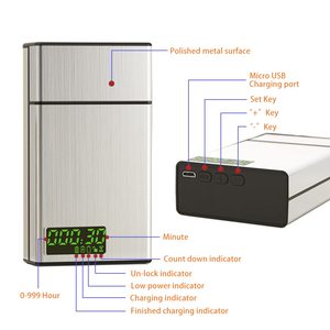 Xách tay hẹn giờ bỏ hút thuốc khóa hẹn giờ thuốc lá trường hợp Hộp Thuốc Lá với bộ đếm thời gian - Product Image 6