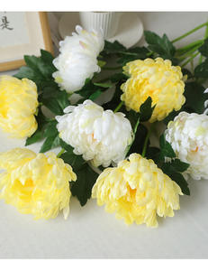 تخفيضات المصنع زهور قطيفة صناعية بأفرع طويلة، زهور الأقحوان الصناعية - Product Image 6