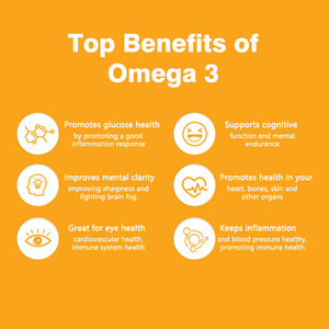 Healthcare Supplement <b>Omega</b> <b>3</b> <b>Gummies</b> with Fish Oil Powder and DHA EPA Support Healthy Heart Promote Brain Health <b>Gummies</b> - Product Image 3