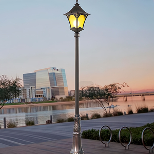 DAWN <strong>Outdoor</strong> Decorative <strong>Street</strong> <strong>Light</strong> Pole Waterproof Exterior Lamp Post Lantern <strong>Antique</strong> Aluminum Garden Lamp Poles - Product Image 5