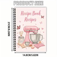 Carnet de recettes spirale personnalisé avec logo, journal de cuisine, livre de recettes familial, carnet de recettes personnel, bloc-notes pour la vente en gros