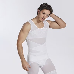Débardeur Amincissant pour Homme, Maillot <span class=keywords><strong>de</strong></span> Compression Ventre Plat, <span class=keywords><strong>T</strong></span>-<span class=keywords><strong>shirt</strong></span> Sculptant Respirant en Maille, <span class=keywords><strong>Correcteur</strong></span> <span class=keywords><strong>de</strong></span> <span class=keywords><strong>Posture</strong></span> pour Homme - Product Image 2