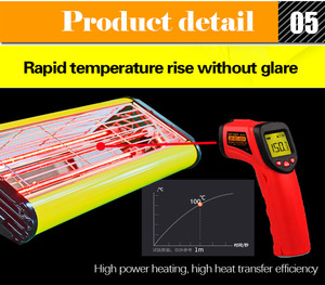 โคมไฟรักษาสีอินฟราเรดคลื่นสั้น1100วัตต์อุปกรณ์ดูแลรถยนต์ - Product Image 6