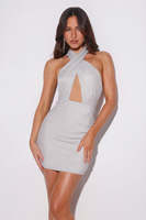 Robes usine Corset moulant sans manches fête Club croix évider Mini Robe courte dos nu robes sexy de dame robes de femmes