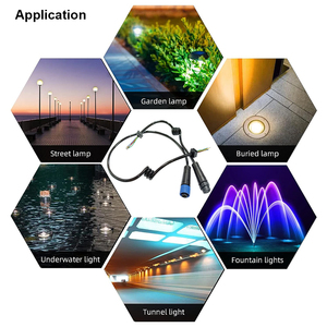 Tùy chỉnh chấp nhận được 110V 10A M12 IP67 IP68 2 3 4 pin không thấm nước nam và nữ chiếu sáng đường phố dẫn kết nối 4 pin - Product Image 3